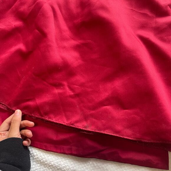 ALFRED ANGELO RED SATIN EMBROIDERED GOWN - Picture 6 of 8